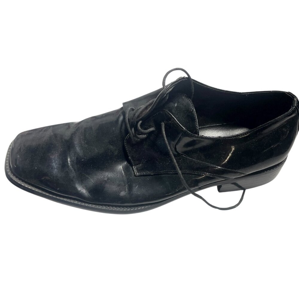 Stafford Mens Black Leather‎ Oxford Dress Shoes Size 13M